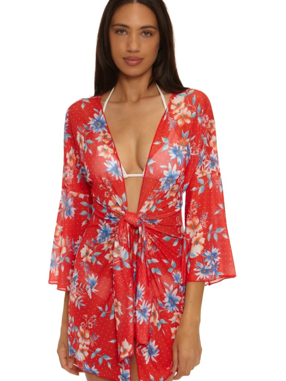 Becca Swim Countryside Print Mesh Tunic Coverup in size Medium